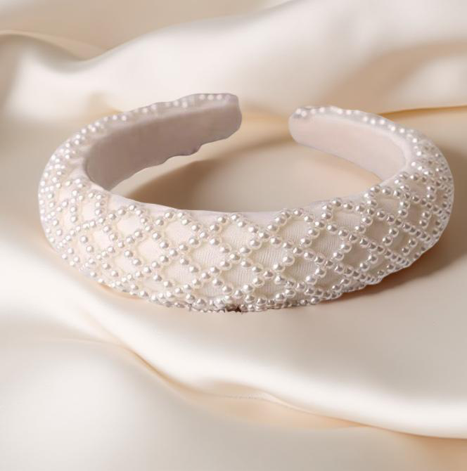 Princess Diana Criss Cross Pearl Headband