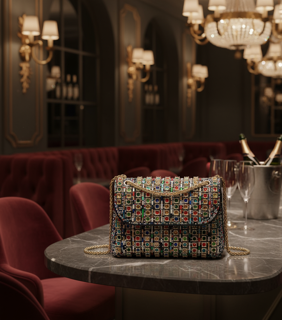 The Gilded Prism Clutch